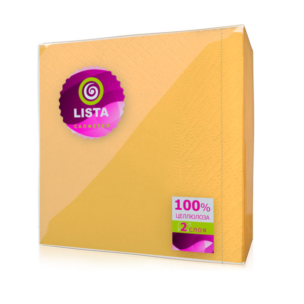 Рязань — Салфетки «Lista DELUXE» интенсив желтые оптом.
