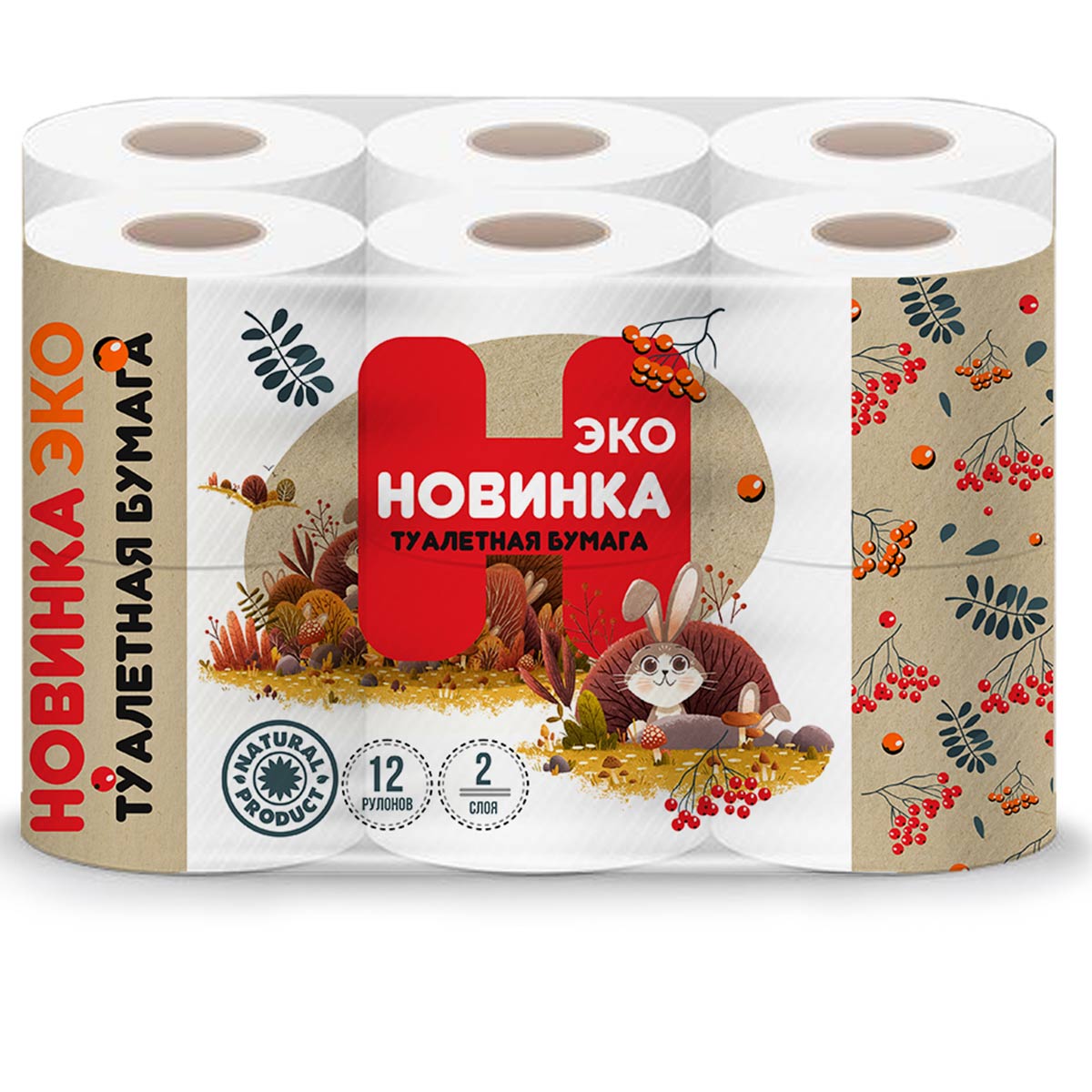 Рязань — Туалетная бумага  «Новинка ЭКО» 2 слоя белая оптом.