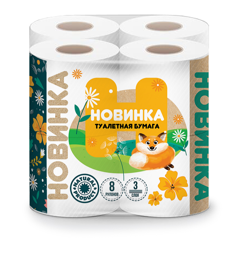 Рязань — Туалетная бумага  «Новинка» 3 слоя белая оптом.
