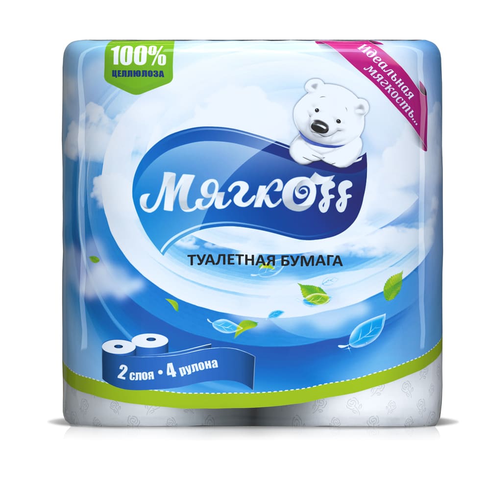 Рязань — Туалетная бумага  «Мягкоff» белая оптом.